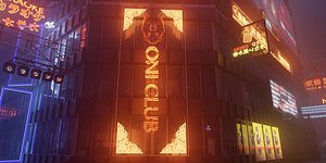 3D Neon SciFi Cyberpunk Signs