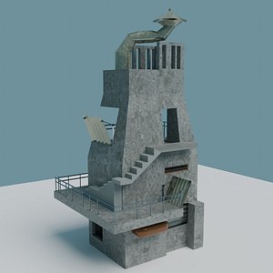 House for fighting battles in game or comics 3D