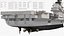 3D model Russian Aircraft Carrier Kuznetsov with Jet Rigged