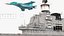 3D model Russian Aircraft Carrier Kuznetsov with Jet Rigged