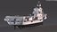 3D model Russian Aircraft Carrier Kuznetsov with Jet Rigged