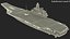 3D model Russian Aircraft Carrier Kuznetsov with Jet Rigged