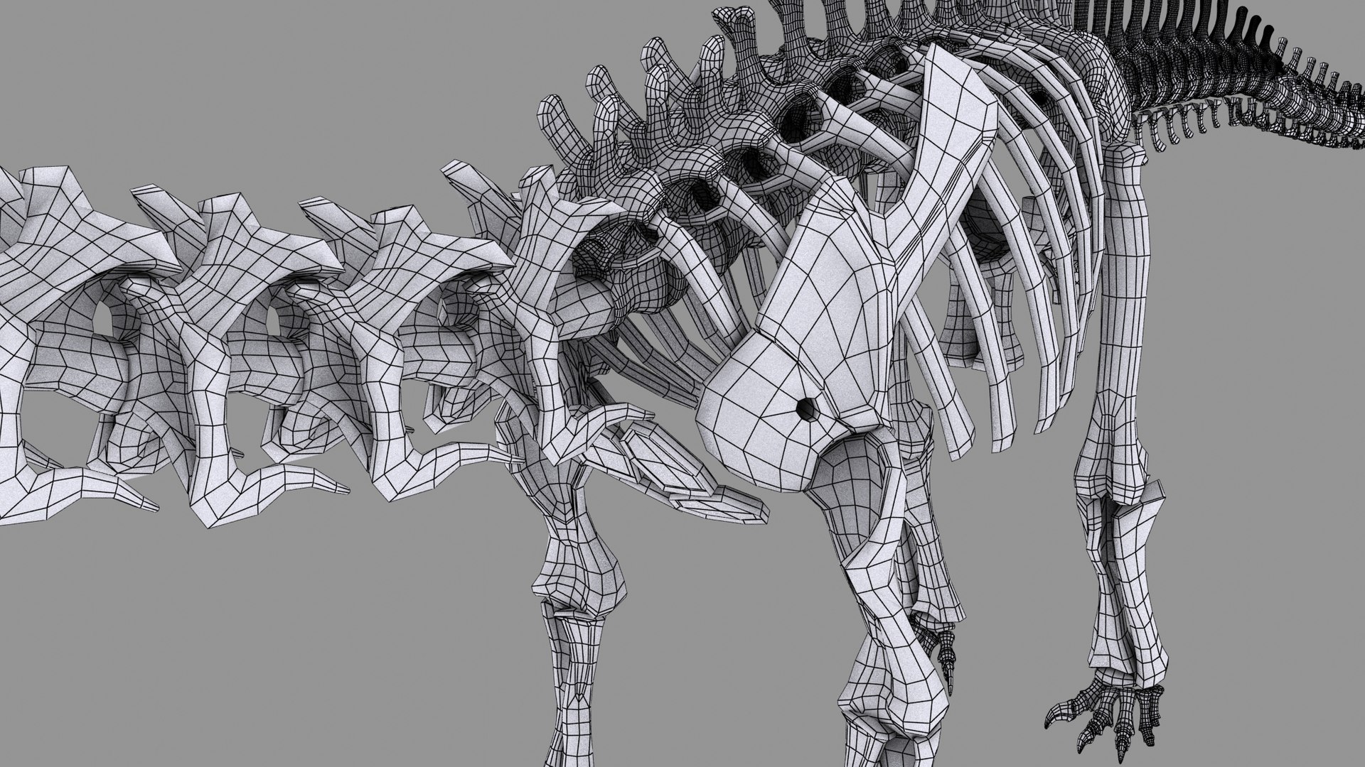 3D diplodocus skeleton - TurboSquid 1228784