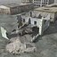 destroyed buildings ruined cities 3d model