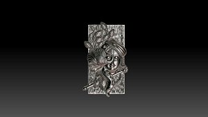 Lord Krishna face mural work for printing and CNC wood curving