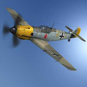 messerschmitt - bf-109 yellow 3D