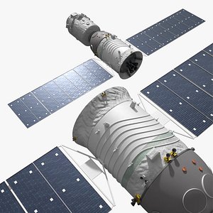 Shenzhou Crew Spacecraft with Solar Panels 3D model