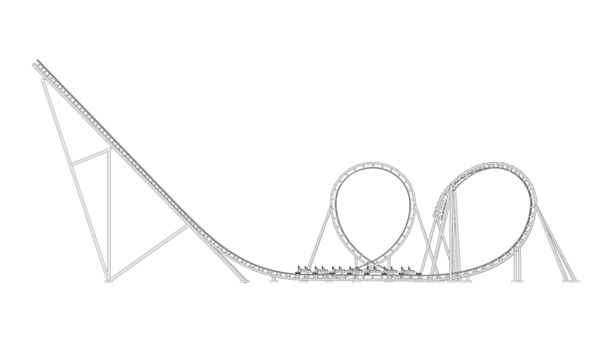 3D Boomerang Roller Coaster - TurboSquid 1871635