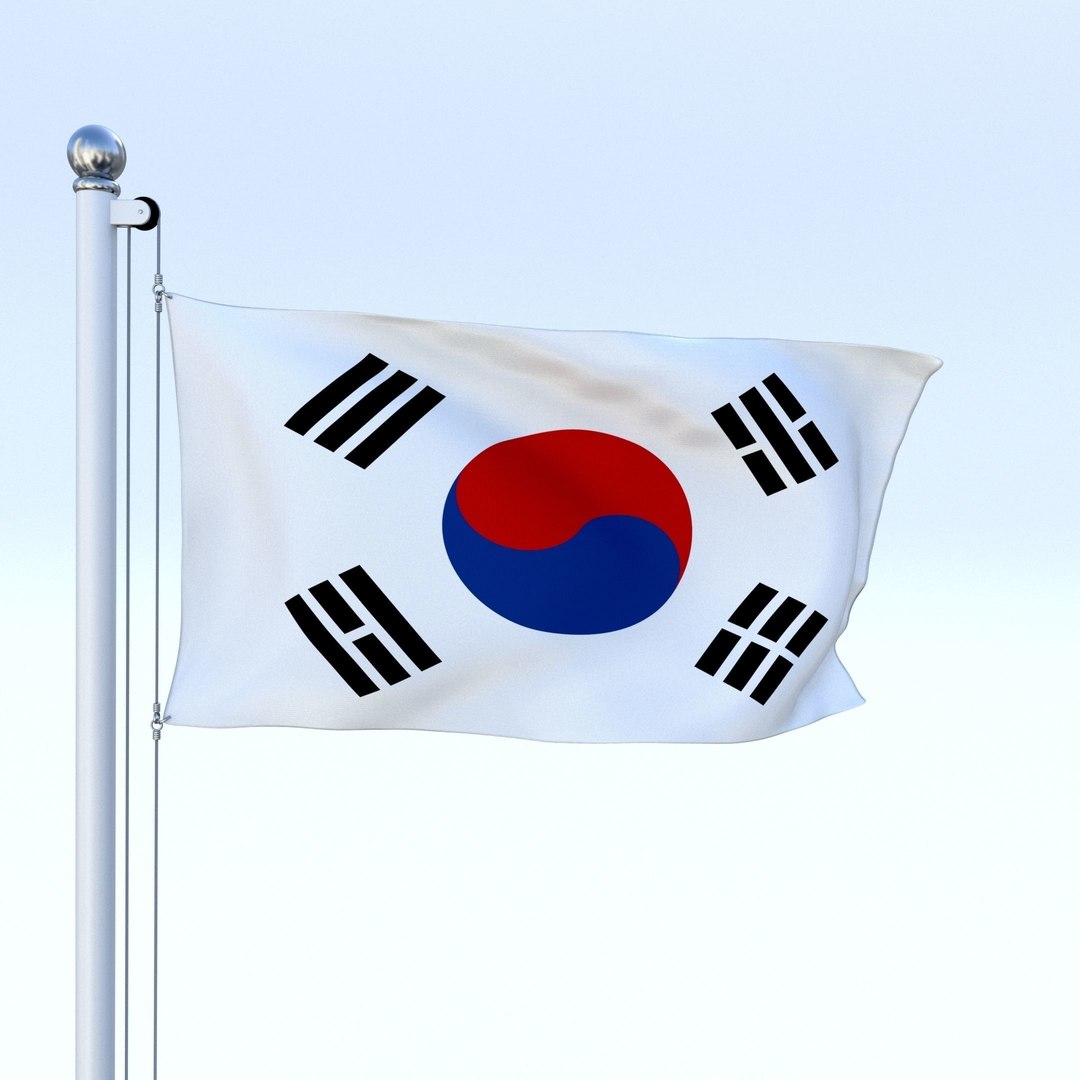 flag pole 3d obj