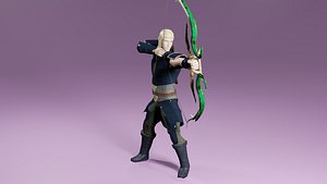 3D character bow model