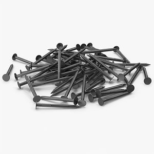 3D Pile Of Metal Nails model