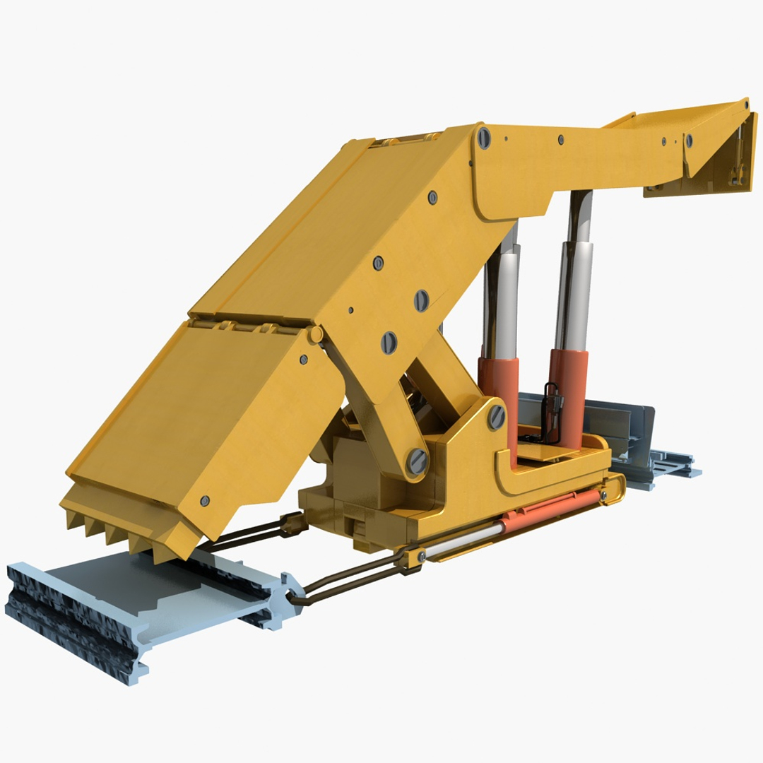 3D shearer loader longwall mining model - TurboSquid 1370141