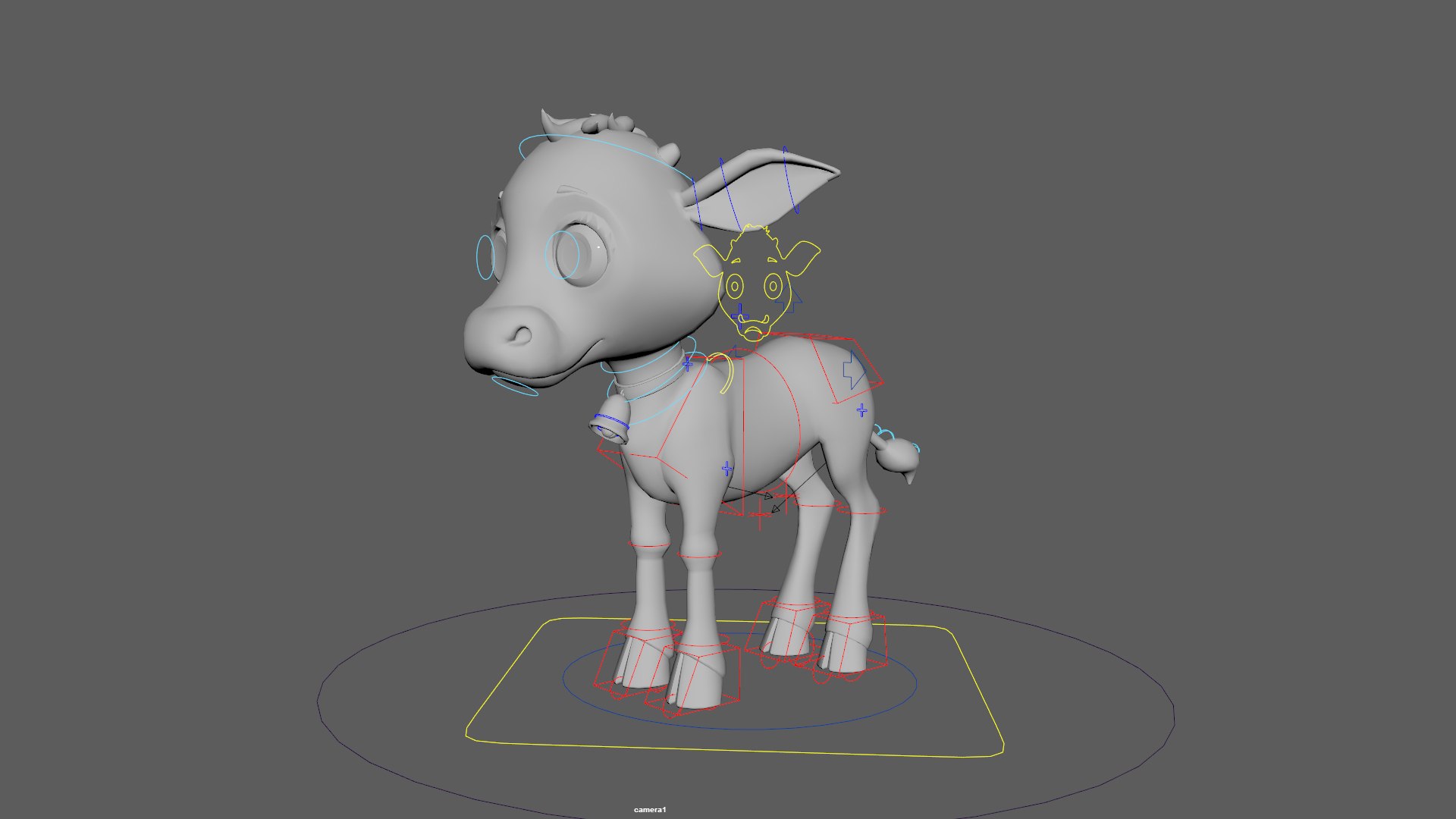 Cartoon Bull FUR Rig Model - TurboSquid 1746525