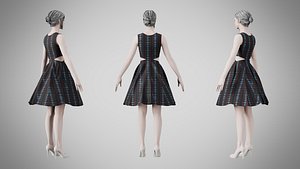 Dress 33 Abstract Sound Wave 3D model