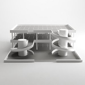 multistorey car park garage 3D model