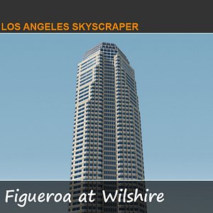 3d model figueroa wilshire skyscraper