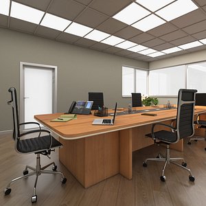 3D Meeting Room with Furniture