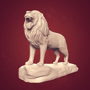 lion statue 3d model