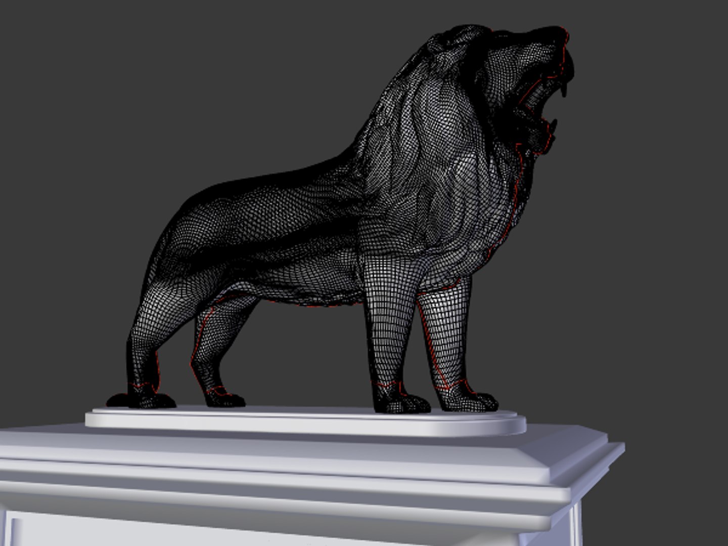 Lion Statue 3d Model   Statue8.16 