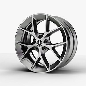 BBS SR Brushed Rims Low and High poly 3D