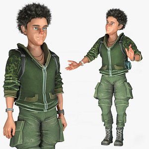 Cartoon 3D Rigged Adventure Man-Weston Character Model