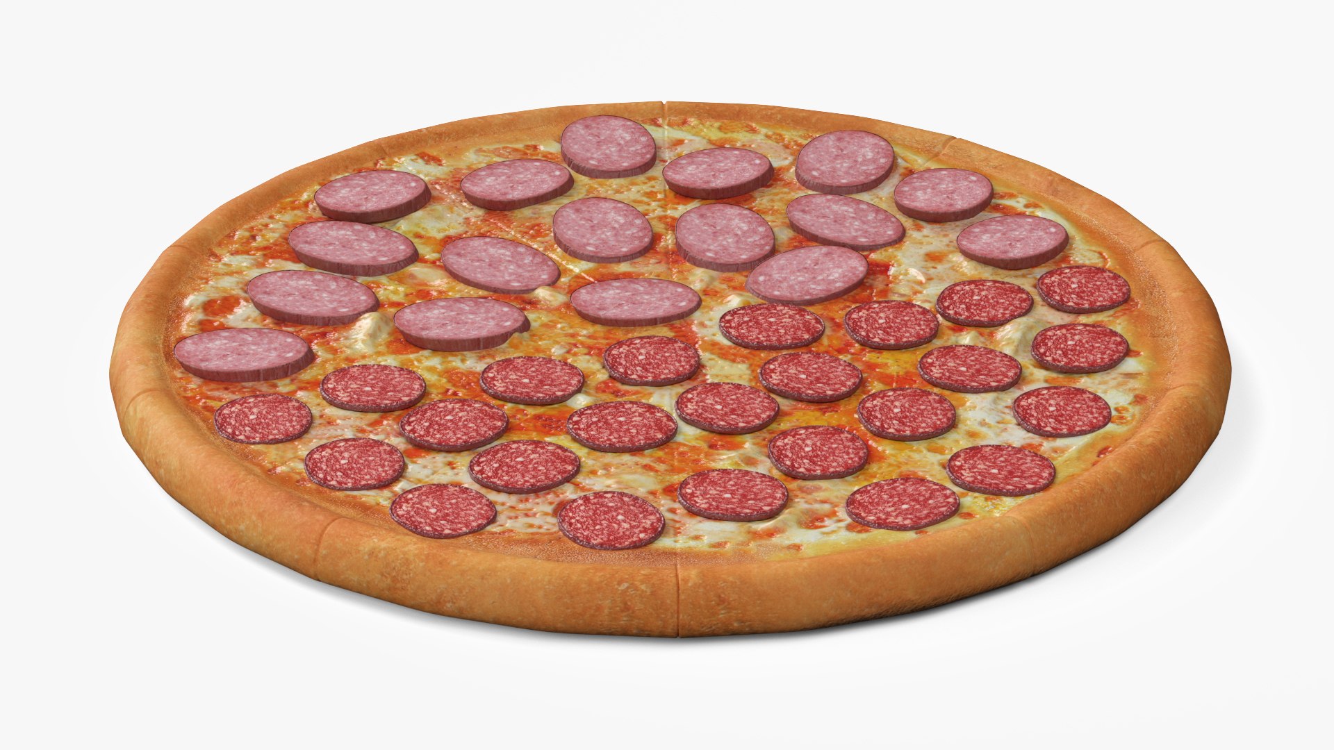Classic Salami Pizza 3D model preview