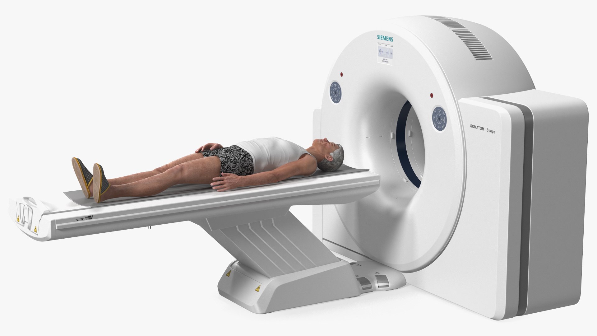 Tomograph Siemens with Patient Rigged for Modo 3D model preview