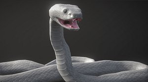 Snake - Blue Viper with animations 3D