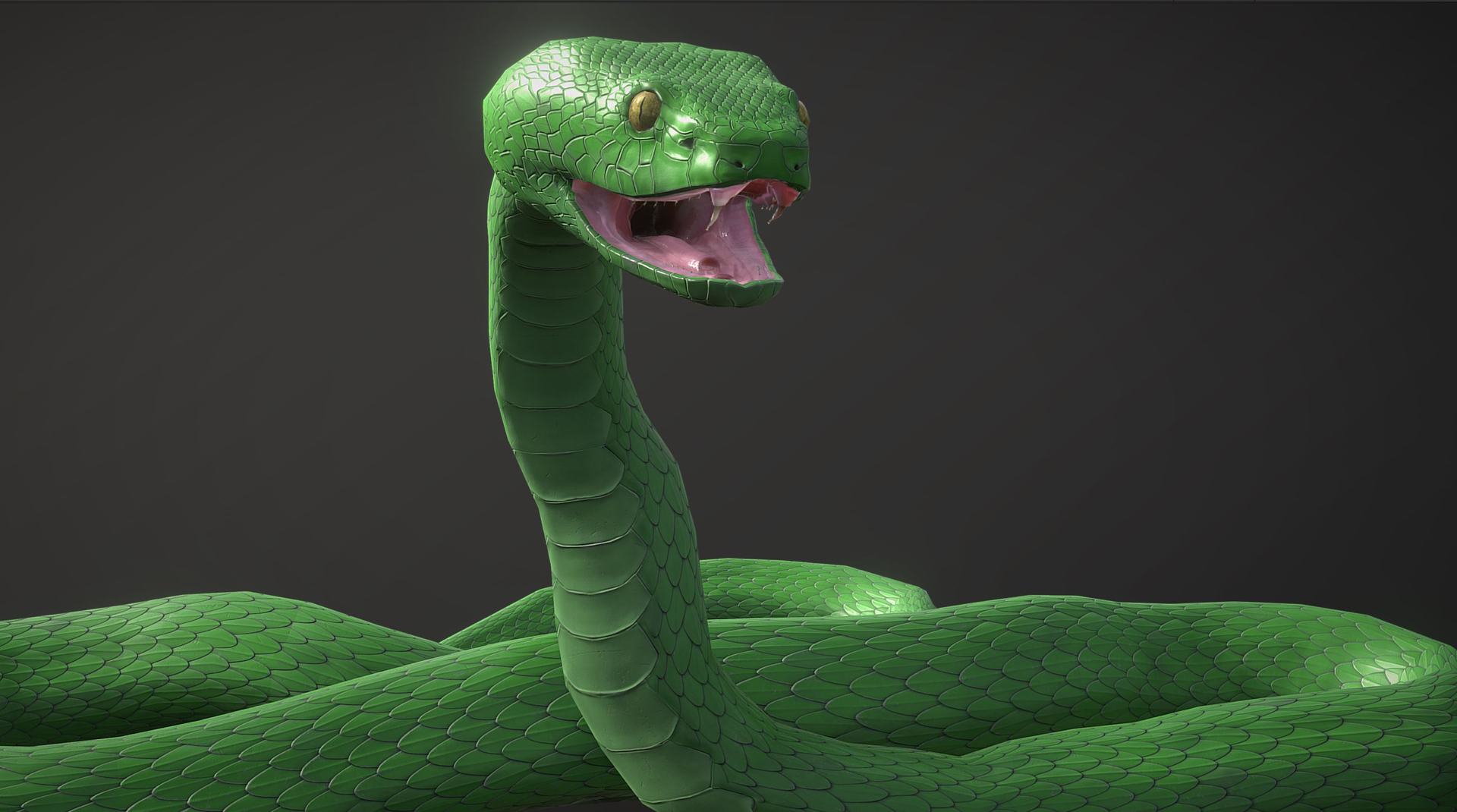 Snake - Blue Viper With Animations 3d - Turbosquid 1821417