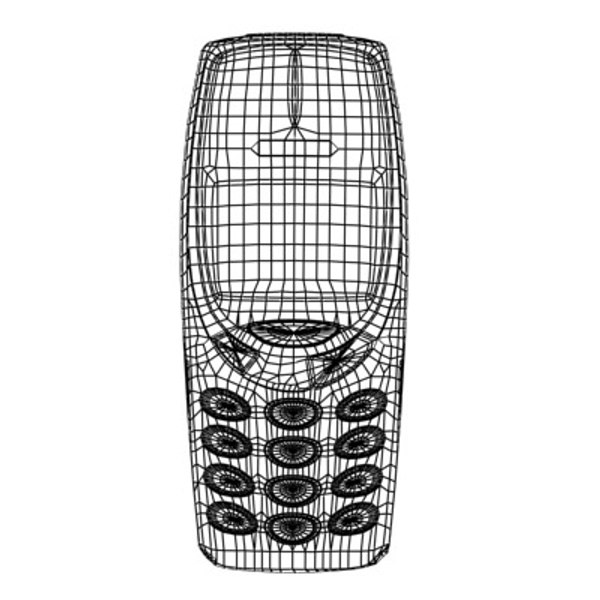 3d Nokia 3310 Mobile Phone Model