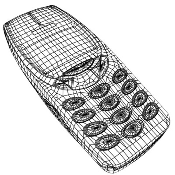 3d Nokia 3310 Mobile Phone Model