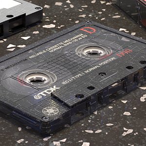 3D TDK D90 Audio Cassette model