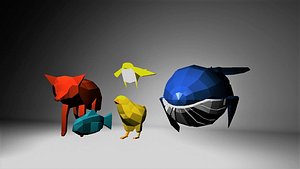 Animal Pack Animated Rig Low-poly Low-poly