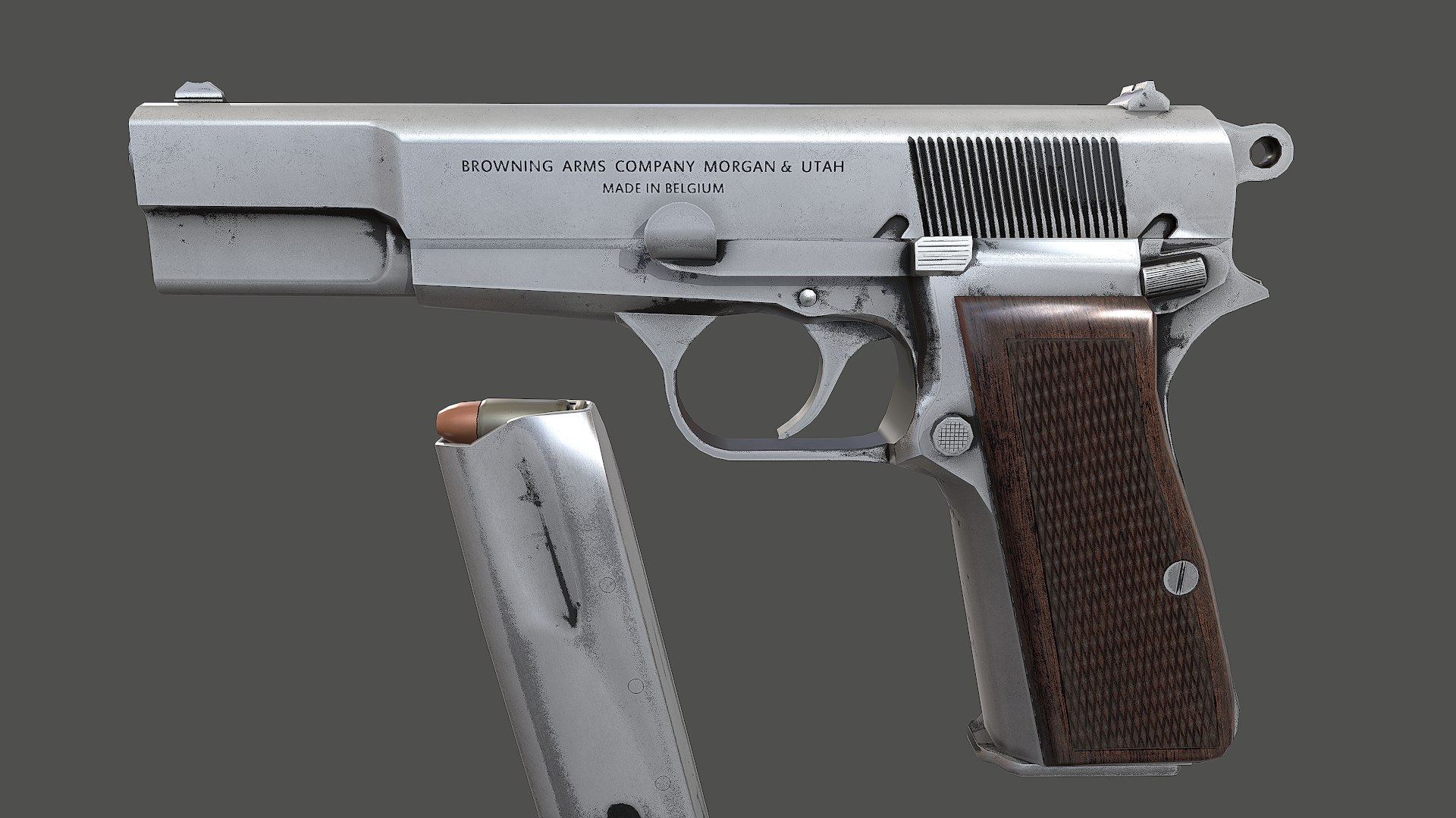 3D Pistol Browning Model - TurboSquid 1421465