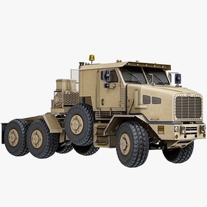 3D Oshkosh M1070 HET Truck Rigged PBR model