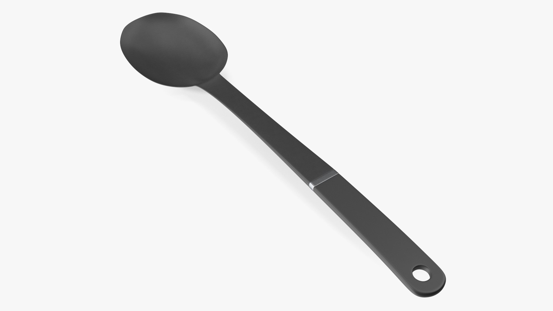 Black Big Plastic Spoon 3D model preview