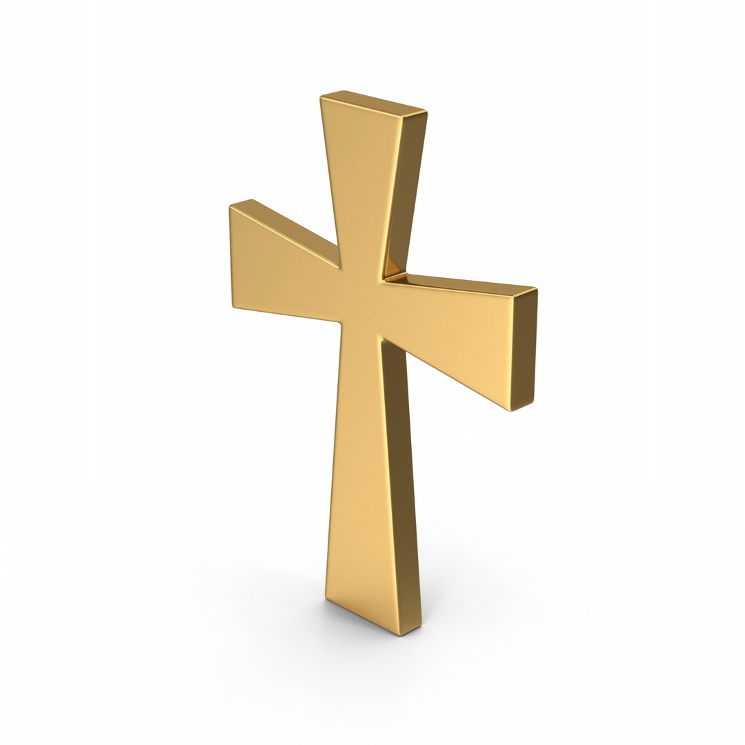 3D Gold Christian Cross - TurboSquid 2228138