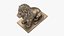 Lion Statue Sitting Neutral Bronze