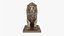 Lion Statue Sitting Neutral Bronze