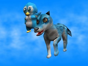 wolf penguin 3d model