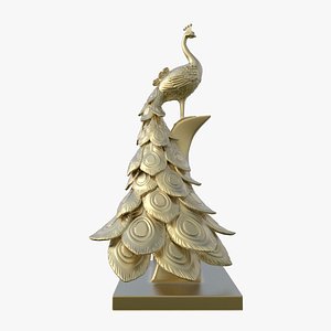 Peacock Statue for 3D Printing