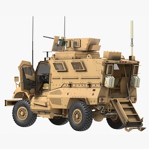 3D MaxxPro Armored Fighting Vehicle Rigged for Cinema 4D model