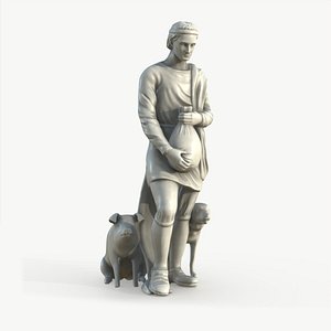 Male Peasant Statue model