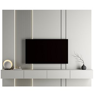 3D TV Wall Set 13 model