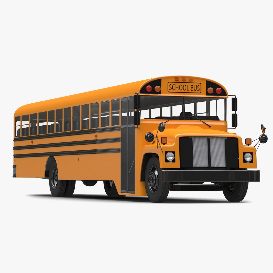 School Bus 3 Simple Interior 3D model preview