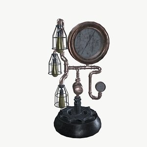 Steampunk lamp 3D model