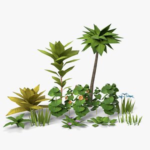 3D set plant stylized