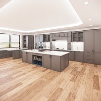 Full Parametric Kitchen Created in Revit 3D model 6
