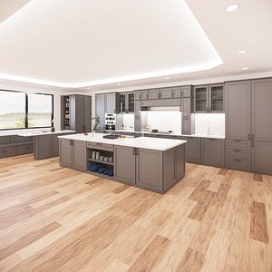 Full Parametric Kitchen Created in Revit 3D model 6