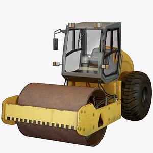Asphalt Roller Lowpoly PBR